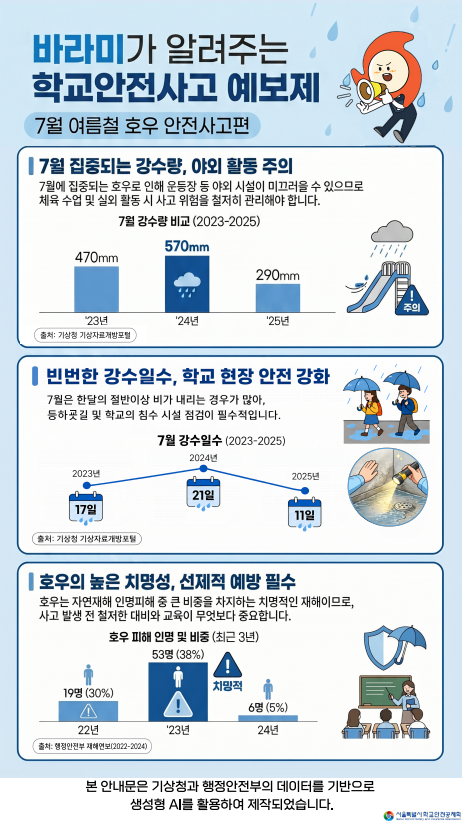 여름철 호우 안전사고